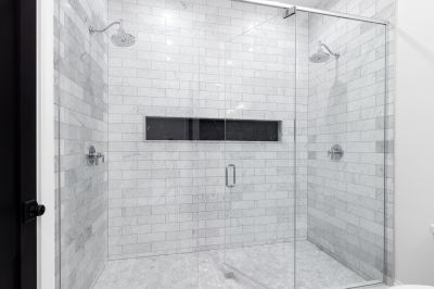 Bathroom Shower with Tile Finish